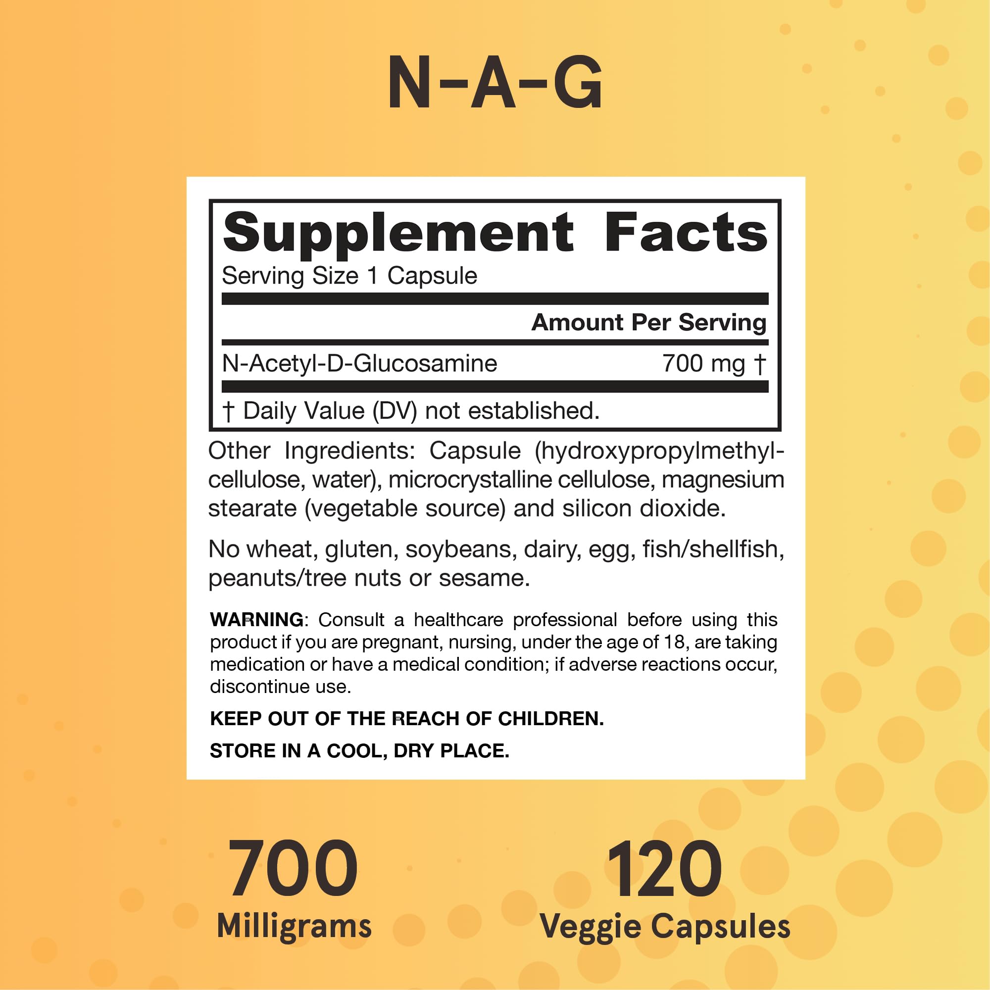 Foto 7 pulgar | Suplemento N-a-g De Jarrow Formulas, 700 Mg De N-acetil Glucosamina - Venta Internacional.