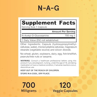Foto 6 | Suplemento N-a-g De Jarrow Formulas, 700 Mg De N-acetil Glucosamina - Venta Internacional.