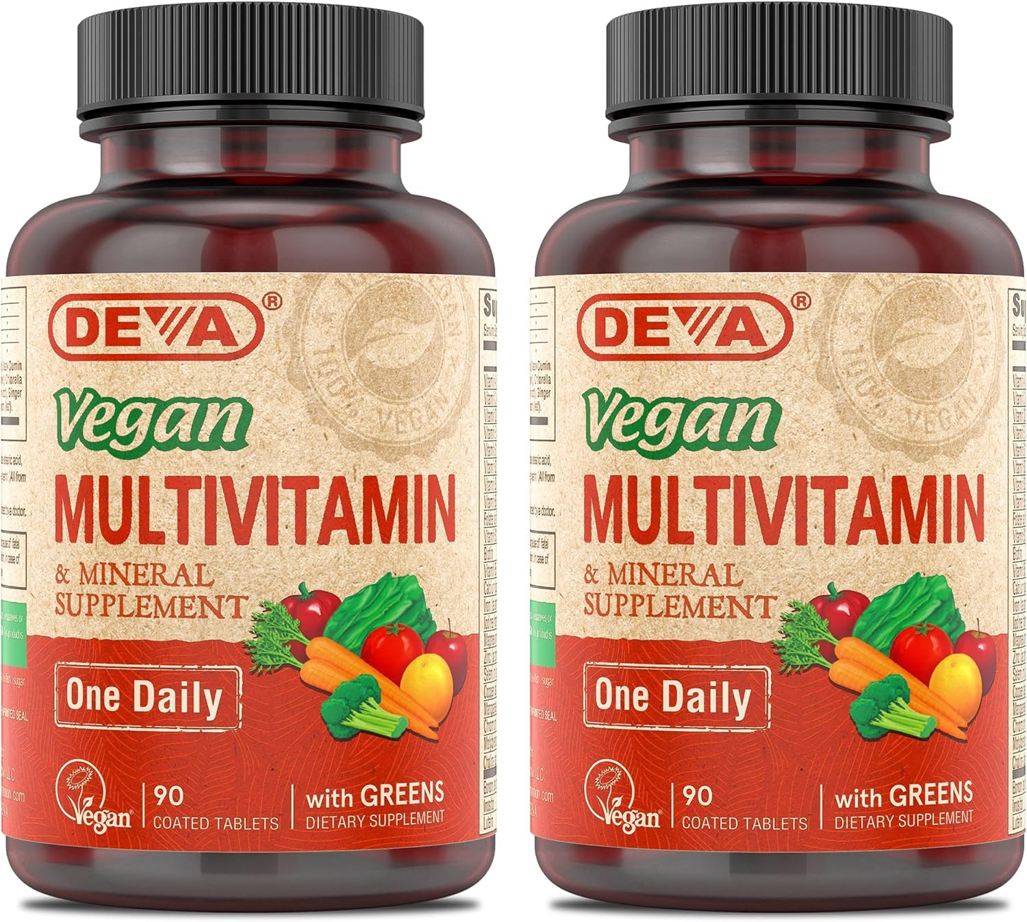 Foto 2 pulgar | Suplemento Multivitamínico Y Mineral Vegano Deva 90 Comprimidos X2 - Venta Internacional.