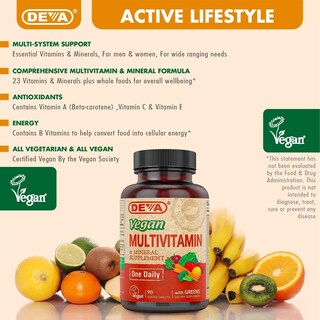 Foto 7 | Suplemento Multivitamínico Y Mineral Vegano Deva 90 Comprimidos X2 - Venta Internacional.