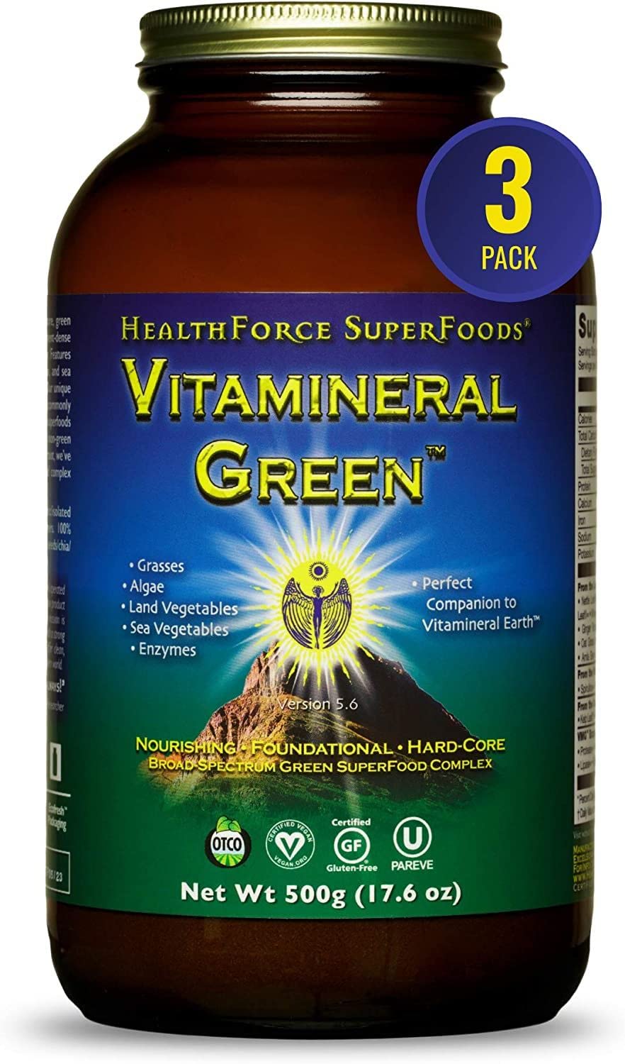 Foto 2 pulgar | Suplemento Healthforce Superfoods Vitamineral Green 500 G X3 - Venta Internacional.