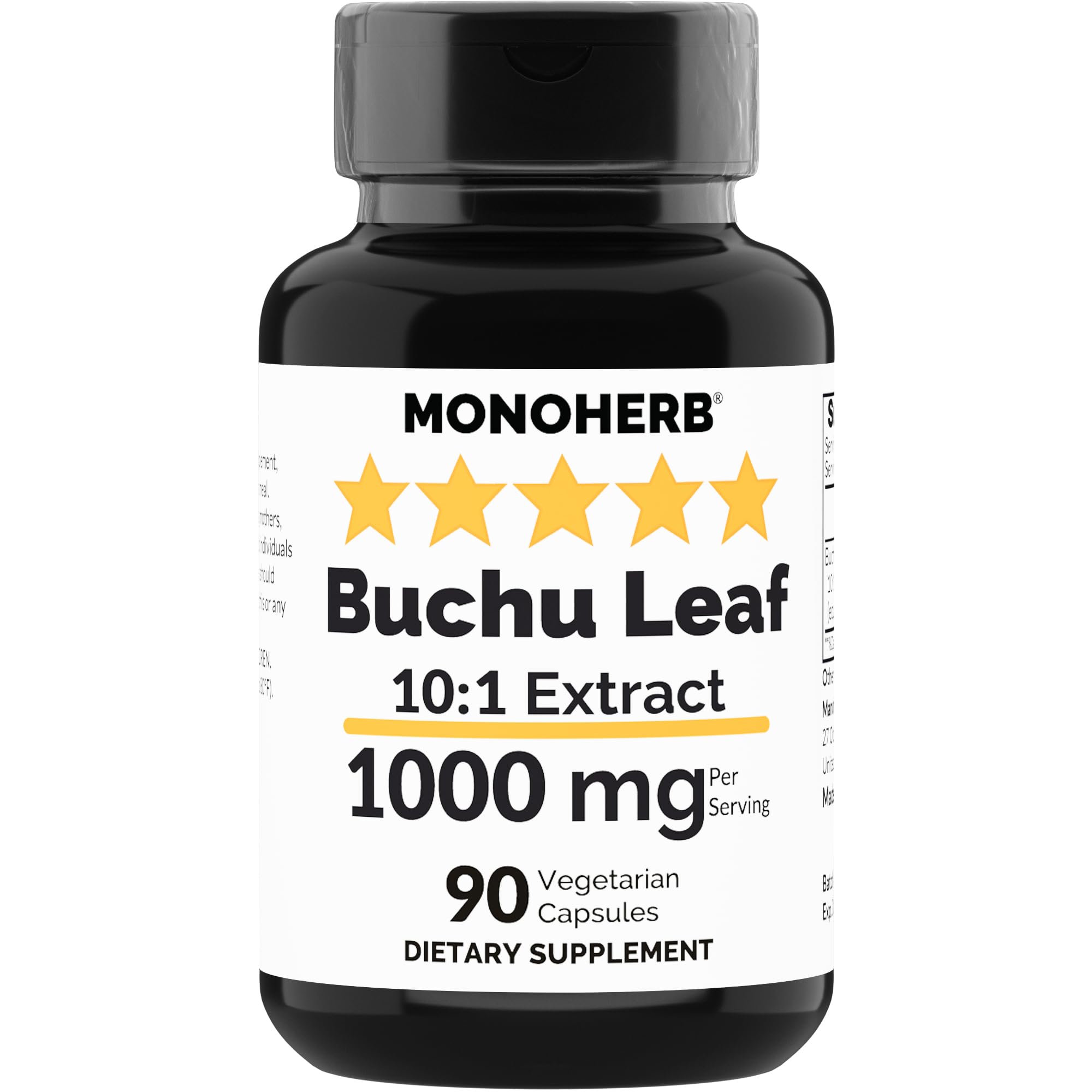 Foto 1 | Suplemento Monoherb: Extracto De Hoja De Buchu, 1000 Mg, 90 Cápsulas - Venta Internacional.