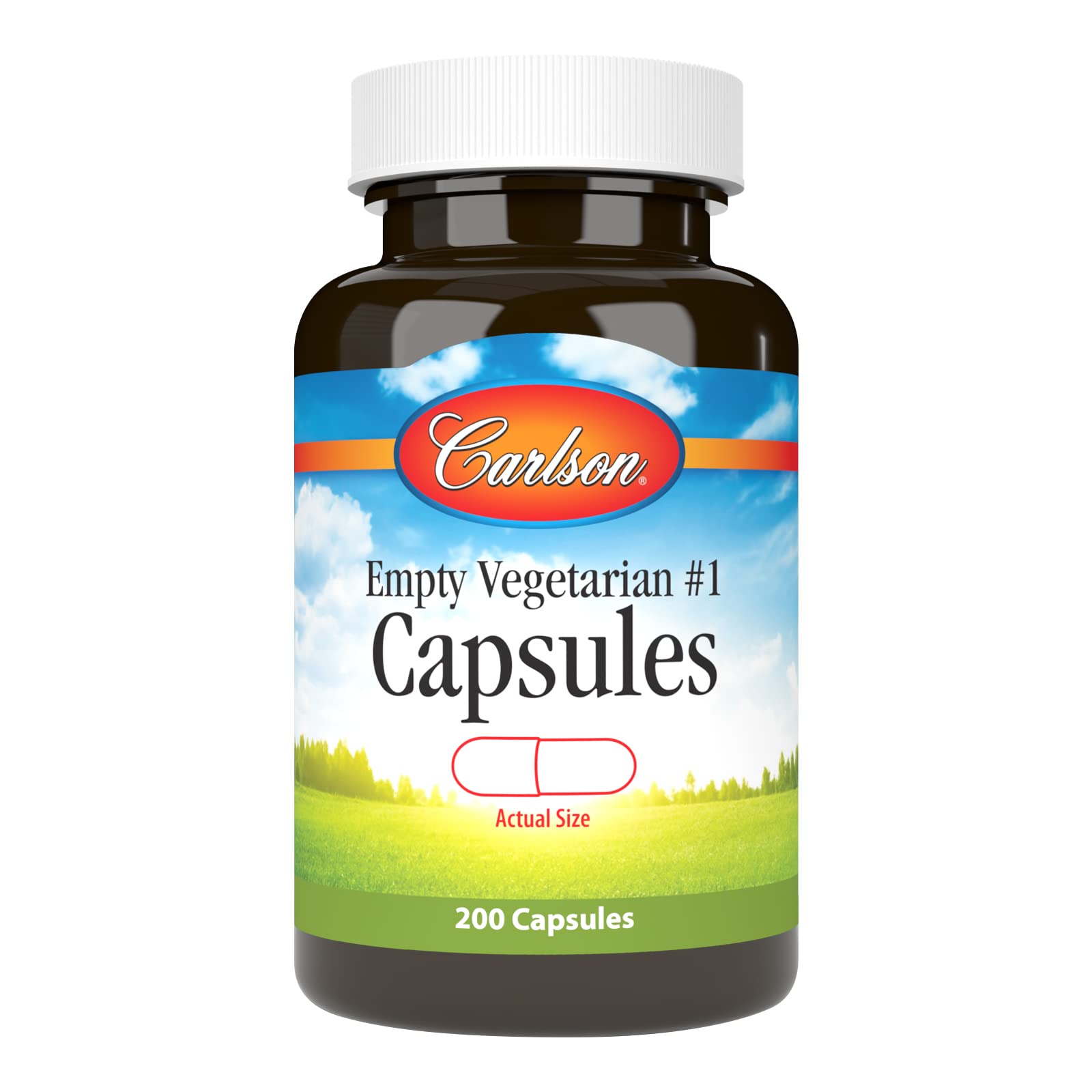 Foto 1 | Cápsulas Vegetarianas Vacías Carlson #1, Tamaño Mediano Y Pequeño, 200 - Venta Internacional.