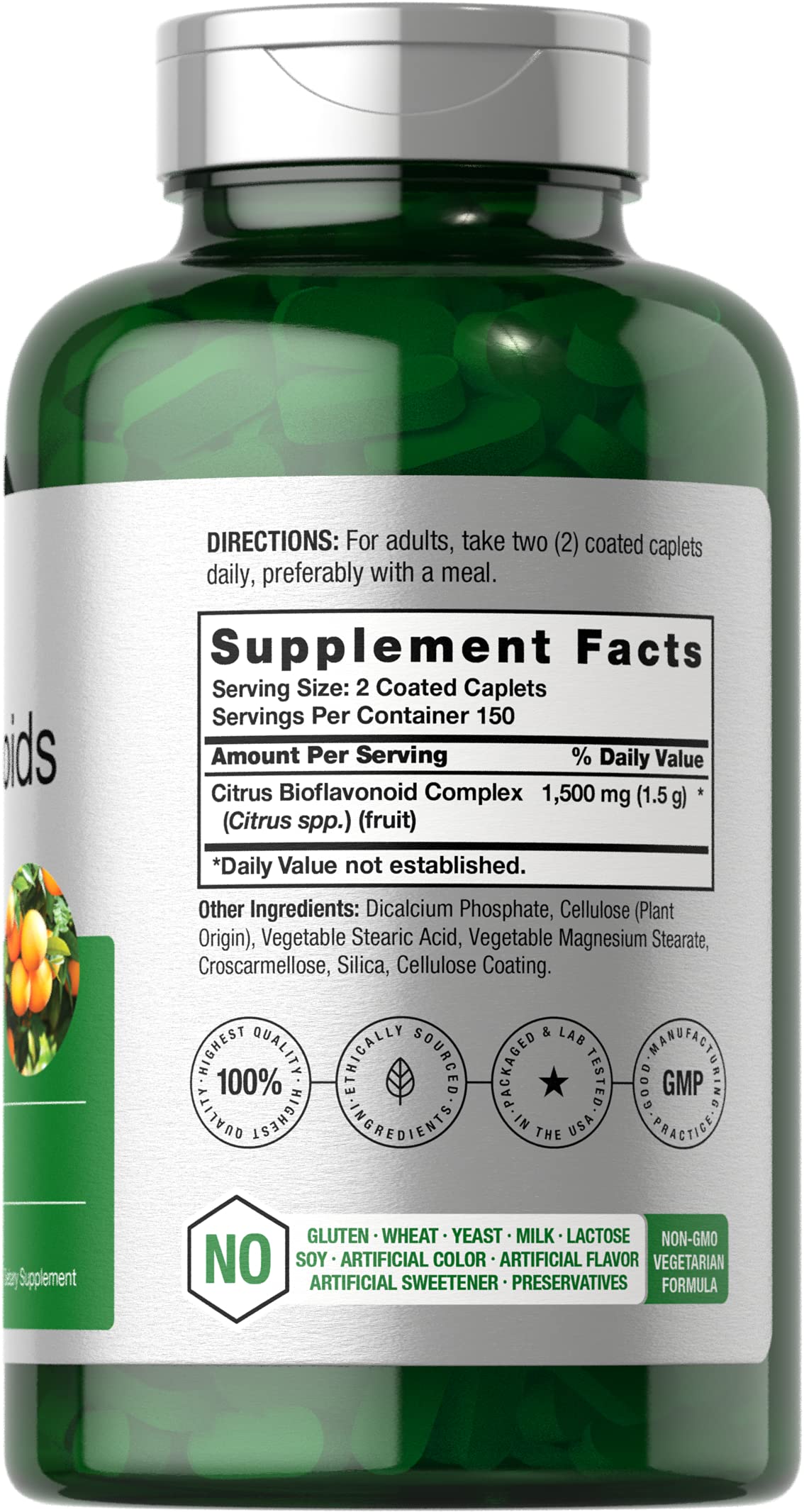 Foto 3 pulgar | Suplemento De Bioflavonoides Cítricos Horbäach 1500 Mg 300 Cápsulas - Venta Internacional.