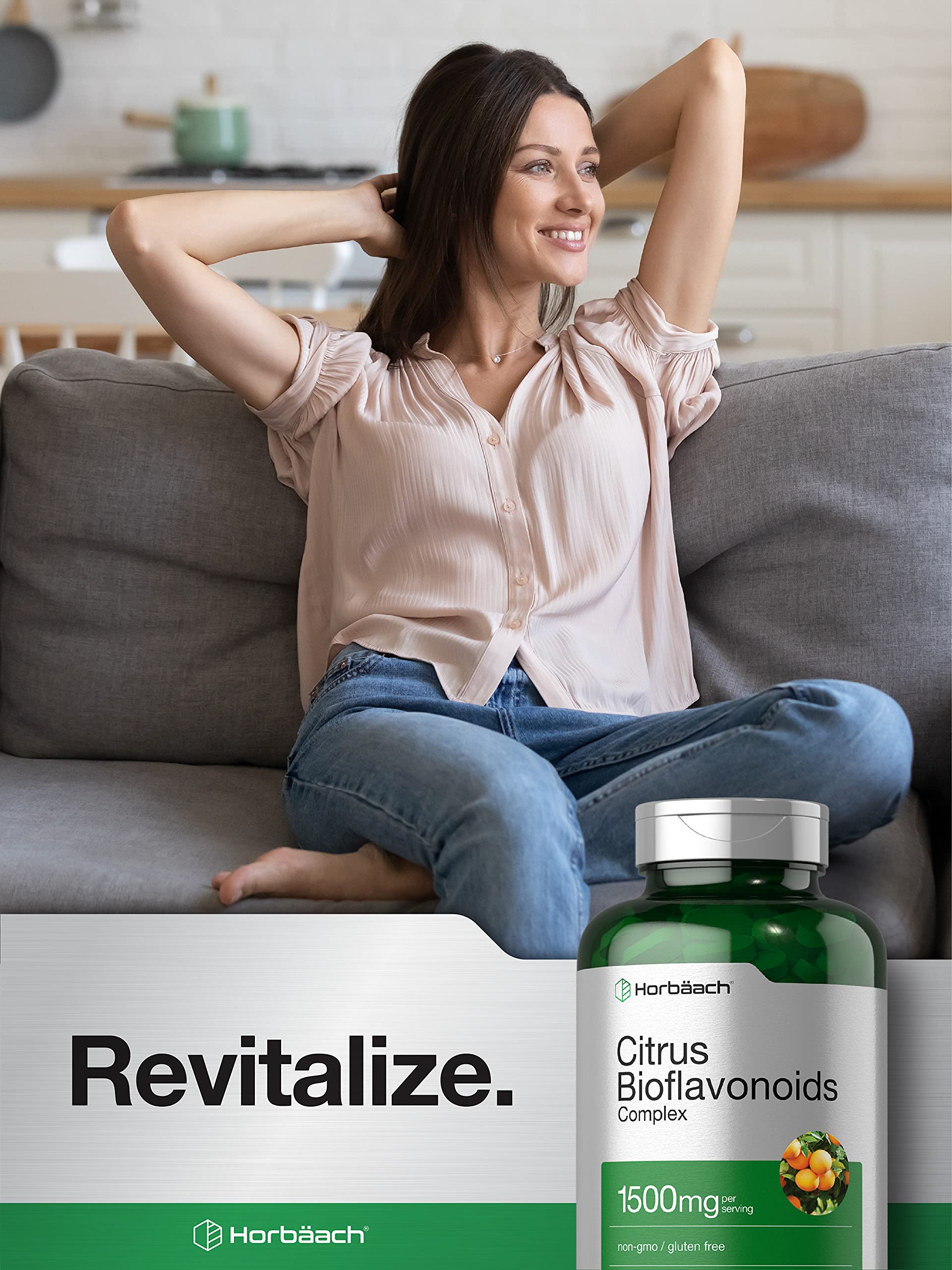 Foto 7 pulgar | Suplemento De Bioflavonoides Cítricos Horbäach 1500 Mg 300 Cápsulas - Venta Internacional.