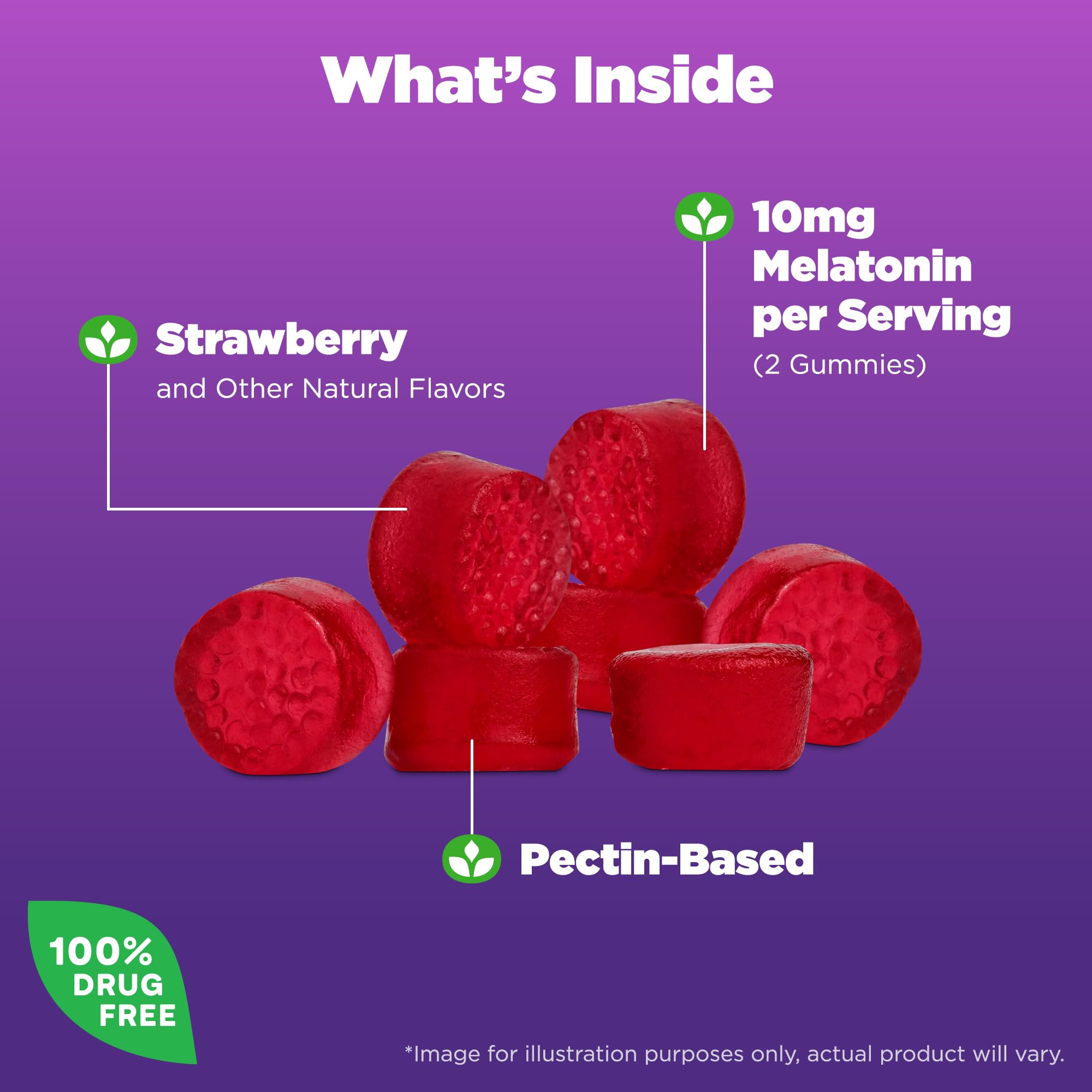 Foto 4 pulgar | Gomitas De Melatonina Natrol De 10 Mg Para Adultos, 140 Unidades - Venta Internacional.