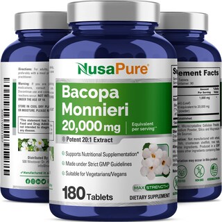 Foto 4 | Suplemento De Extracto De Hoja Monnieri De Bacopa De Nusapure De 20,000 Mg - Venta Internacional.