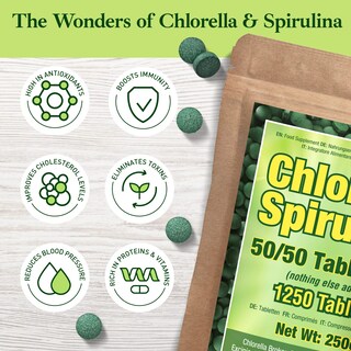 Foto 2 | Suplemento Good Natured Premium Clorella Spirulina 1,250 Ta - Venta Internacional.