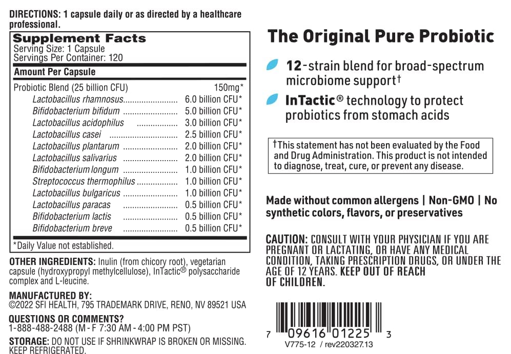 Foto 4 | Suplemento Probiótico Klaire Labs Ther-biotic Complete 25b Cf - Venta Internacional.