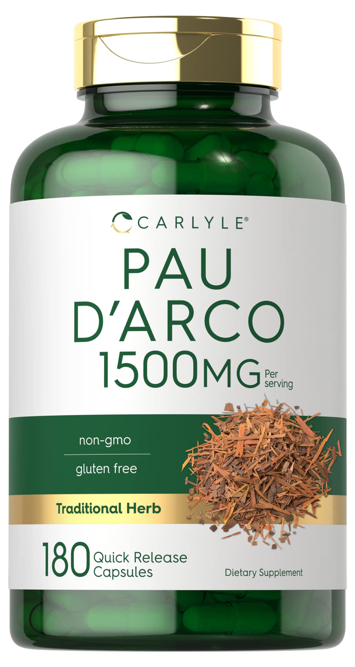 Foto 2 pulgar | Suplemento Carlyle Pau D'arco En Cápsulas, 1500 Mg, 180 Unidades - Venta Internacional.