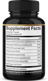 Foto 2 | Suplemento Bmvinvol Horny Goat Weed Con Maca Y Ginseng, 90 Cápsulas - Venta Internacional.