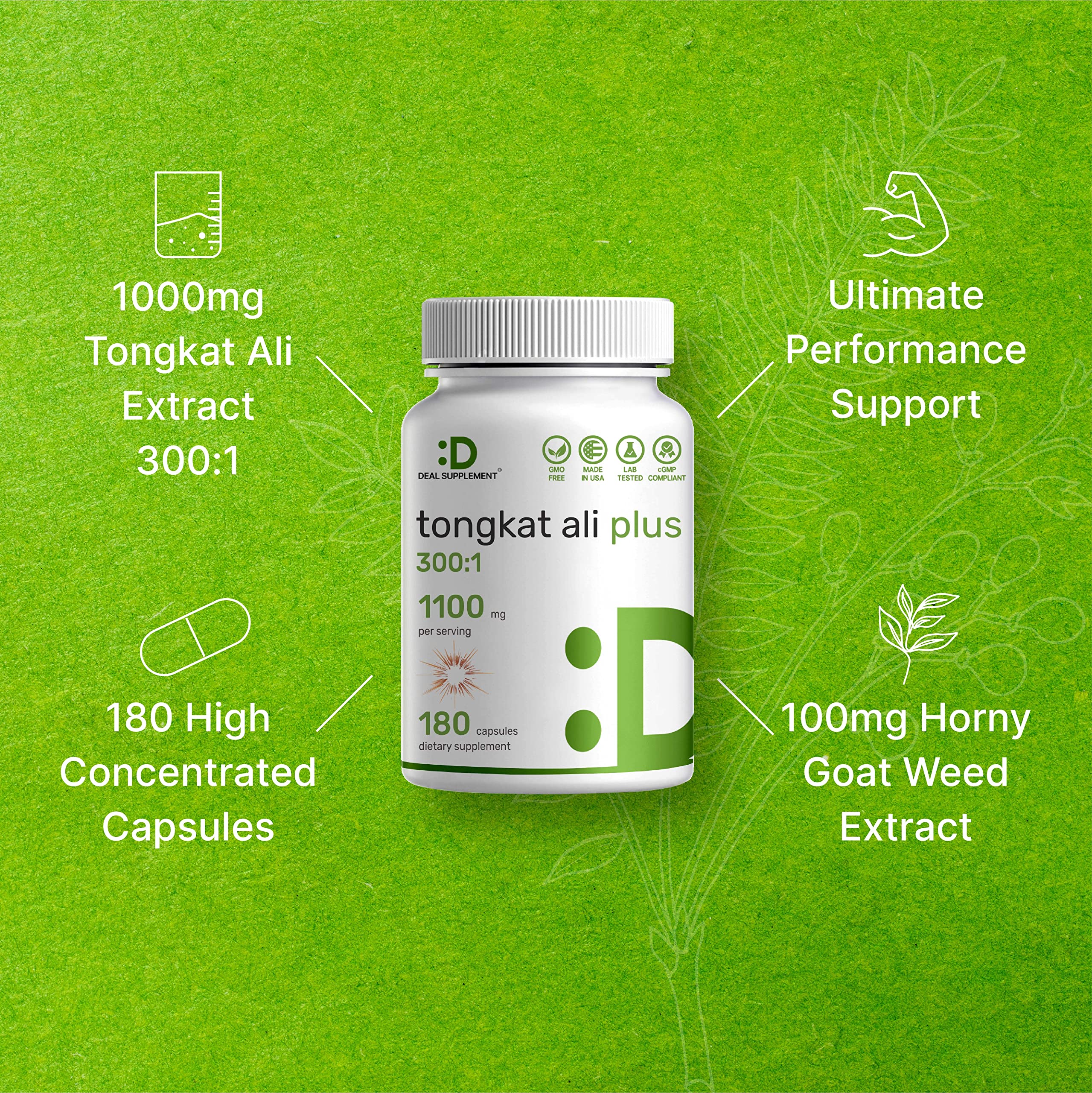 Foto 6 pulgar | Suplemento Eagleshine Vitamins Tongkat Ali Extract 300:1 180 - Venta Internacional.
