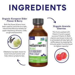 Foto 3 | Syrup Wellements Organic Children's Elderberry Immune 120 Ml - Venta Internacional.
