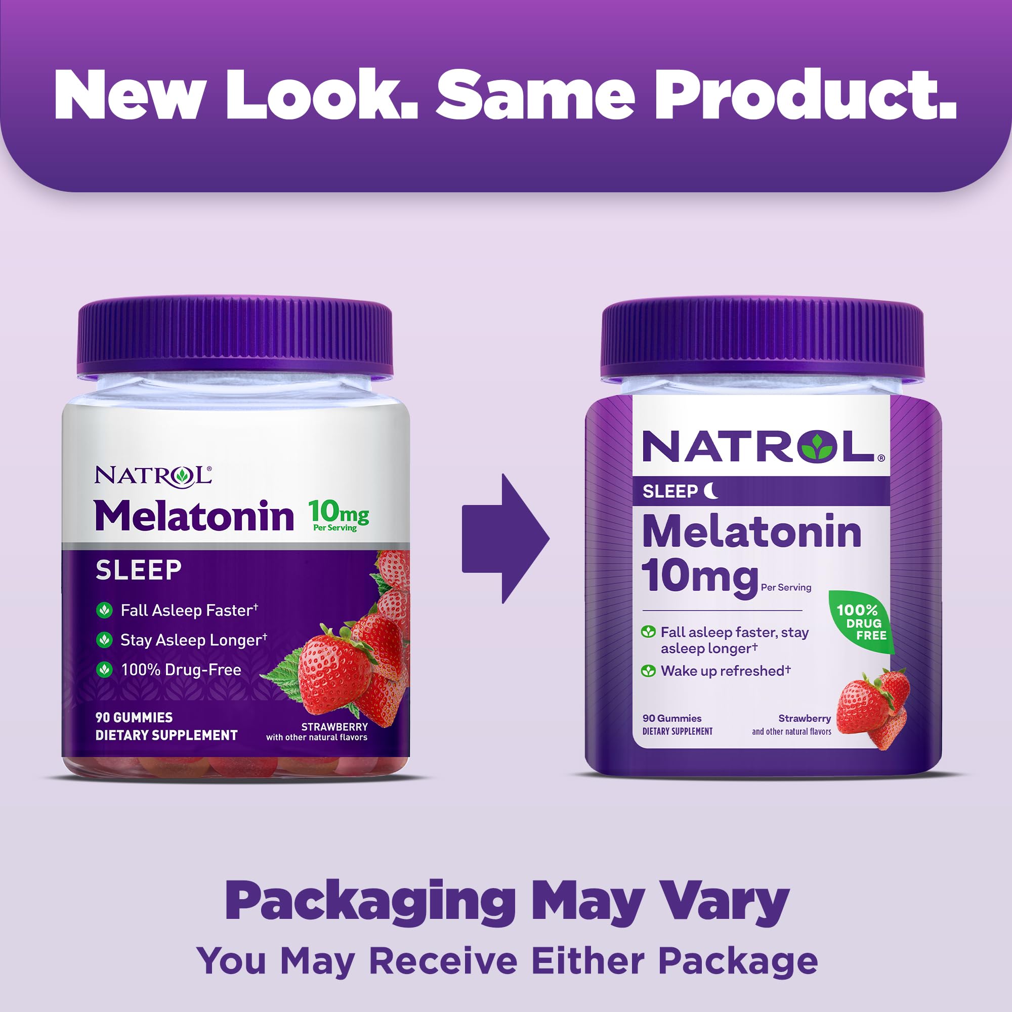 Foto 3 pulgar | Suplemento Natrol De Melatonina, 10 Mg, 90 Gomitas, Suministro Para 45 Días - Venta Internacional.