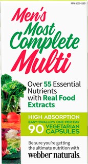 Foto 7 | Suplemento Webber Naturals Most Complete Multi 90 Cápsulas Para Hombre - Venta Internacional.
