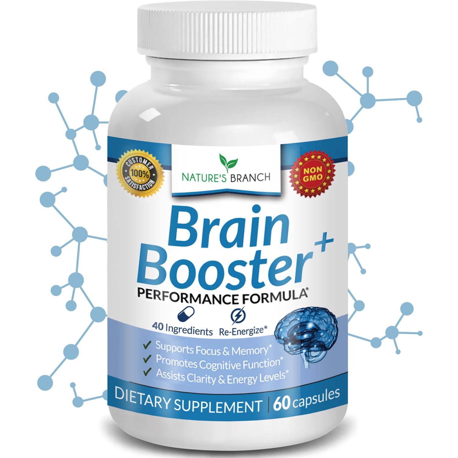Foto 2 pulgar | Suplementos Brain Booster Nature's Branch Advanced, 60 Píldoras - Venta Internacional.