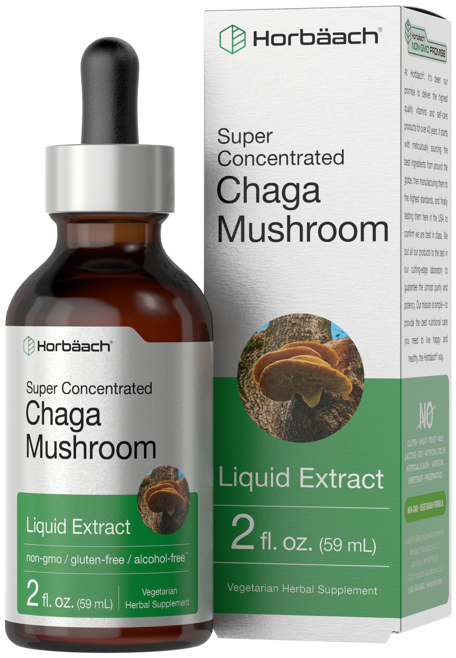 Foto 1 | Suplemento De Extracto Líquido De Hongos Chaga Horbäach, 60 Ml - Venta Internacional.