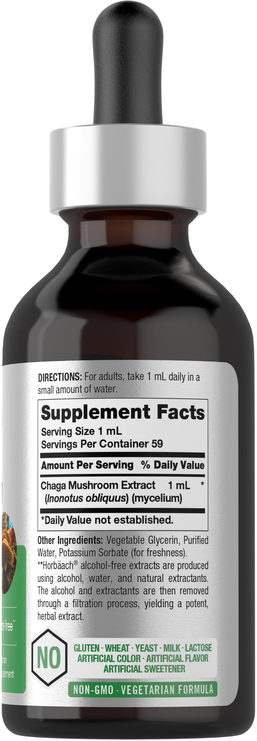 Foto 3 pulgar | Suplemento De Extracto Líquido De Hongos Chaga Horbäach, 60 Ml - Venta Internacional.