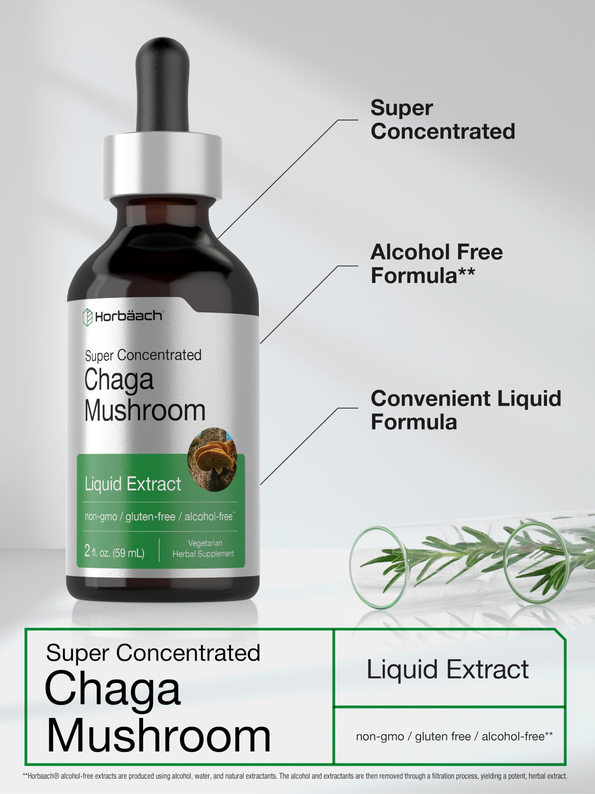 Foto 5 pulgar | Suplemento De Extracto Líquido De Hongos Chaga Horbäach, 60 Ml - Venta Internacional.