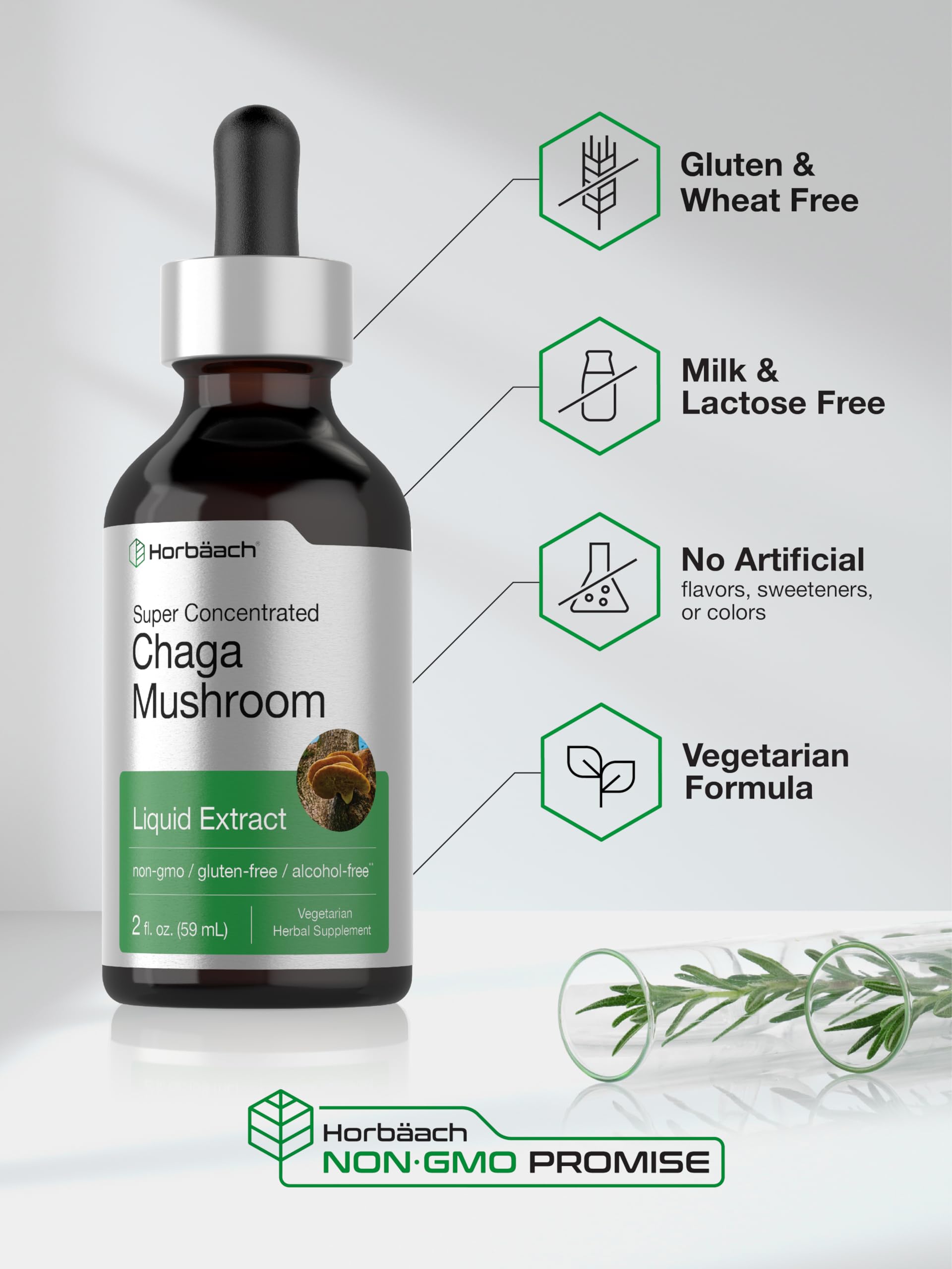 Foto 5 | Suplemento De Extracto Líquido De Hongos Chaga Horbäach, 60 Ml - Venta Internacional.