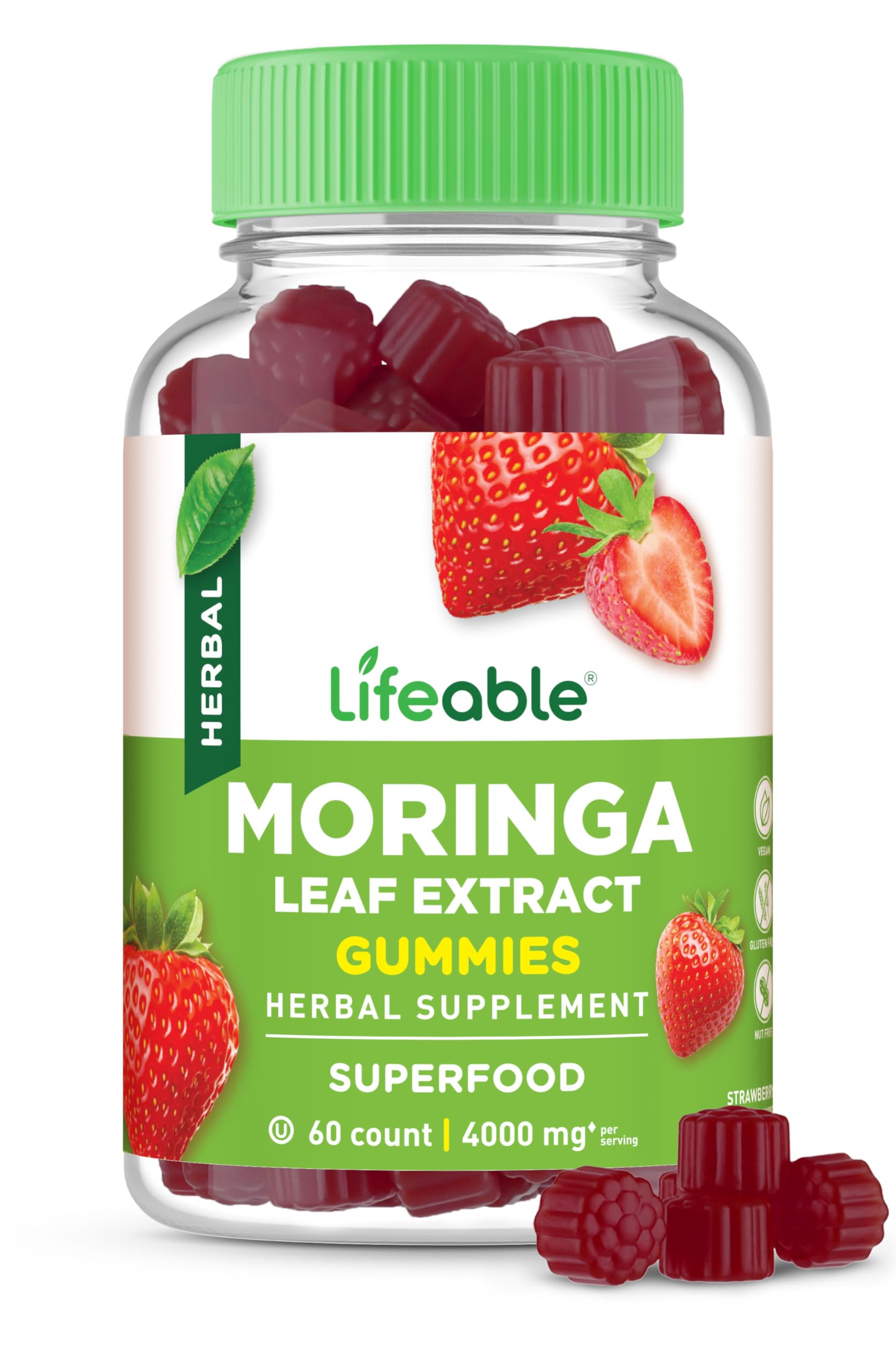 Foto 2 pulgar | Suplemento: Gomitas De Moringa Lifeable, Extracto De 4000 Mg, 60 Gomitas - Venta Internacional.