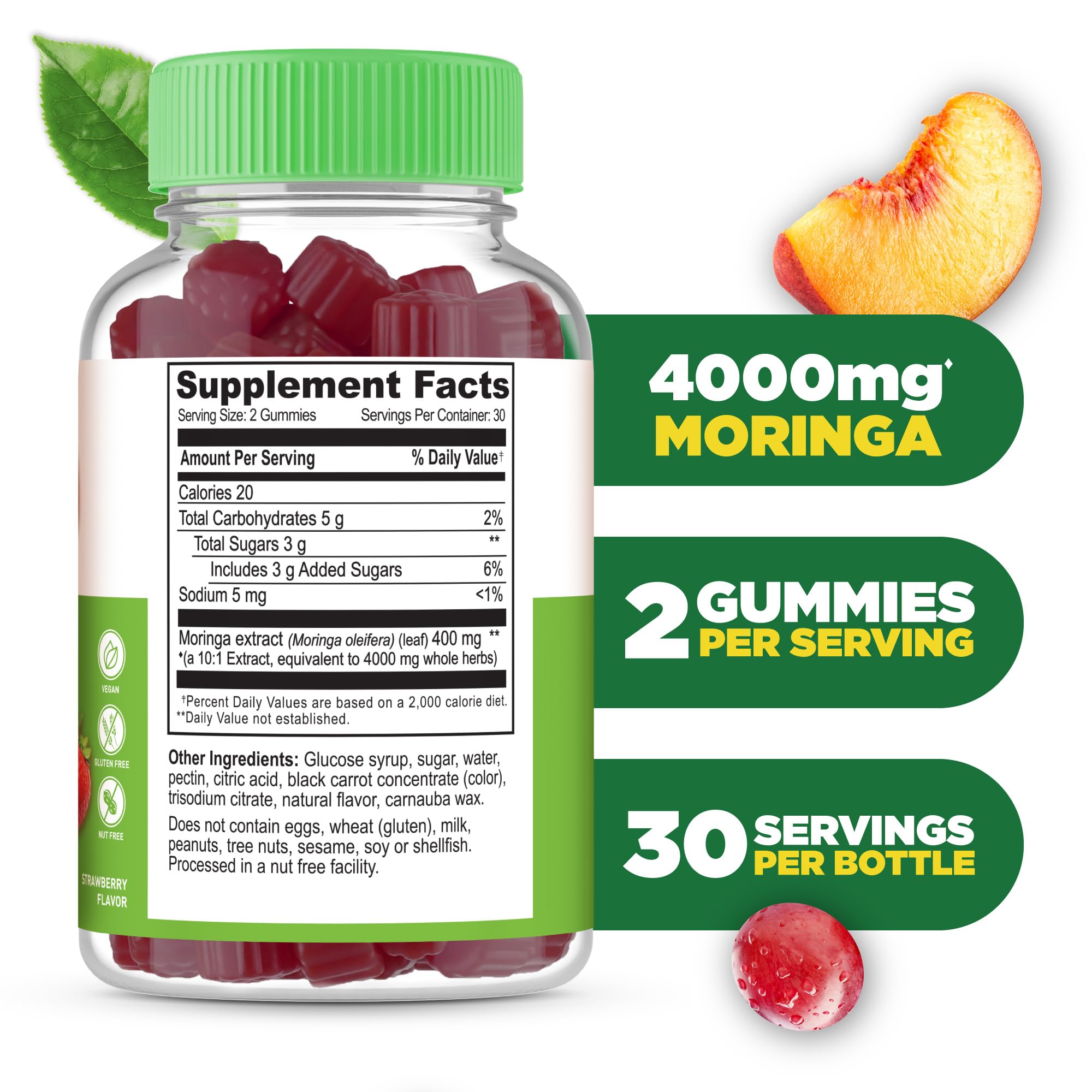 Foto 3 pulgar | Suplemento: Gomitas De Moringa Lifeable, Extracto De 4000 Mg, 60 Gomitas - Venta Internacional.