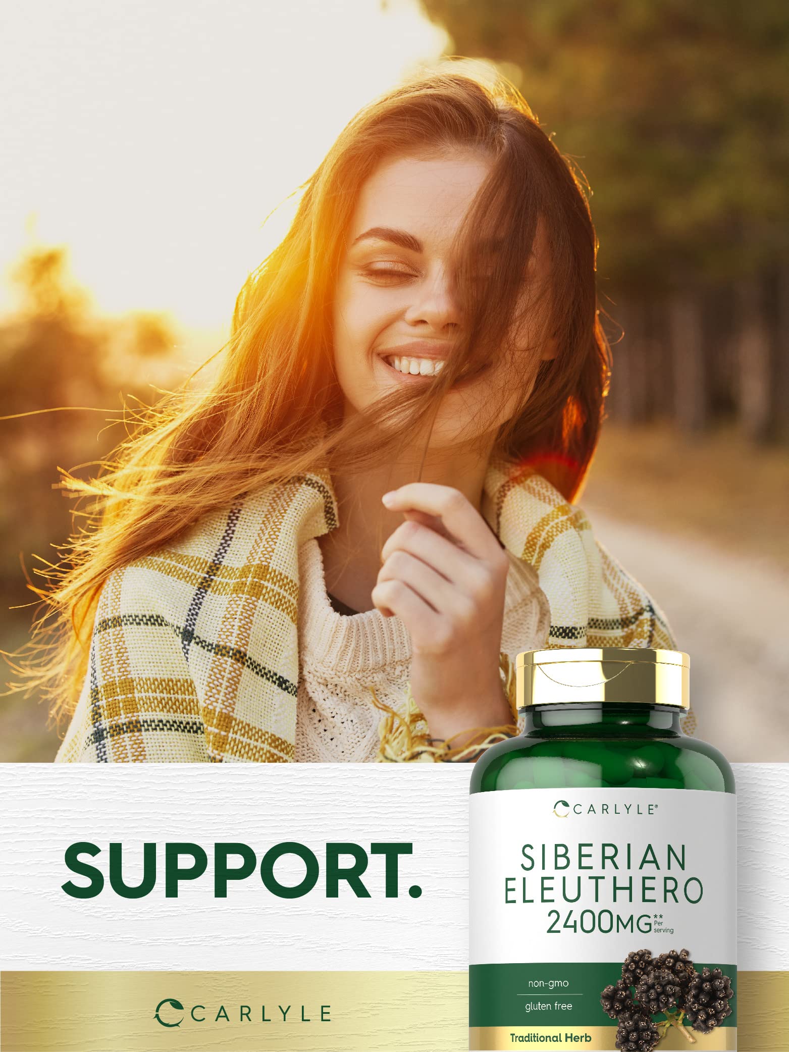 Foto 6 | Suplemento Carlyle Siberian Eleuthero 2400 Mg 300 Cápsulas - Venta Internacional.