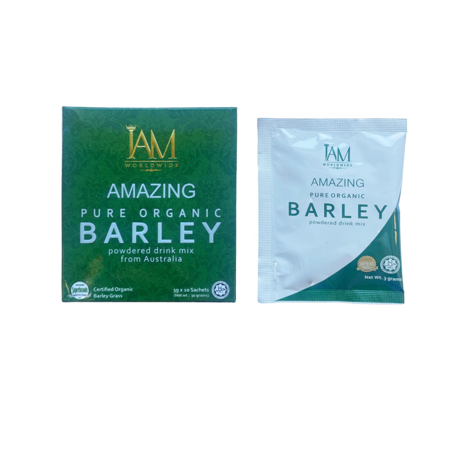 Foto 2 pulgar | Mezcla De Bebida En Polvo Iam Worldwide Pure Barley Organic 30 G - Venta Internacional.