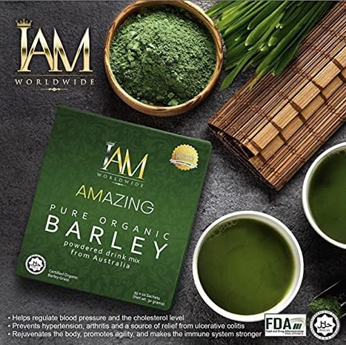 Foto 7 pulgar | Mezcla De Bebida En Polvo Iam Worldwide Pure Barley Organic 30 G - Venta Internacional.