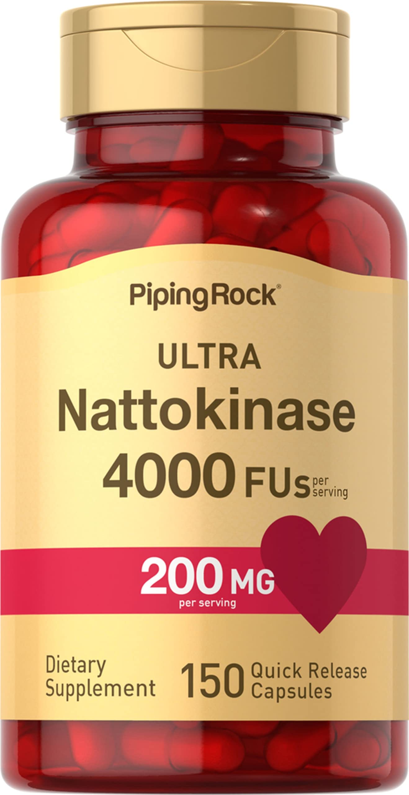 Foto 1 | Suplemento Piping Rock Nattokinase 4000 Fu 200 Mg 150 Cápsulas - Venta Internacional.
