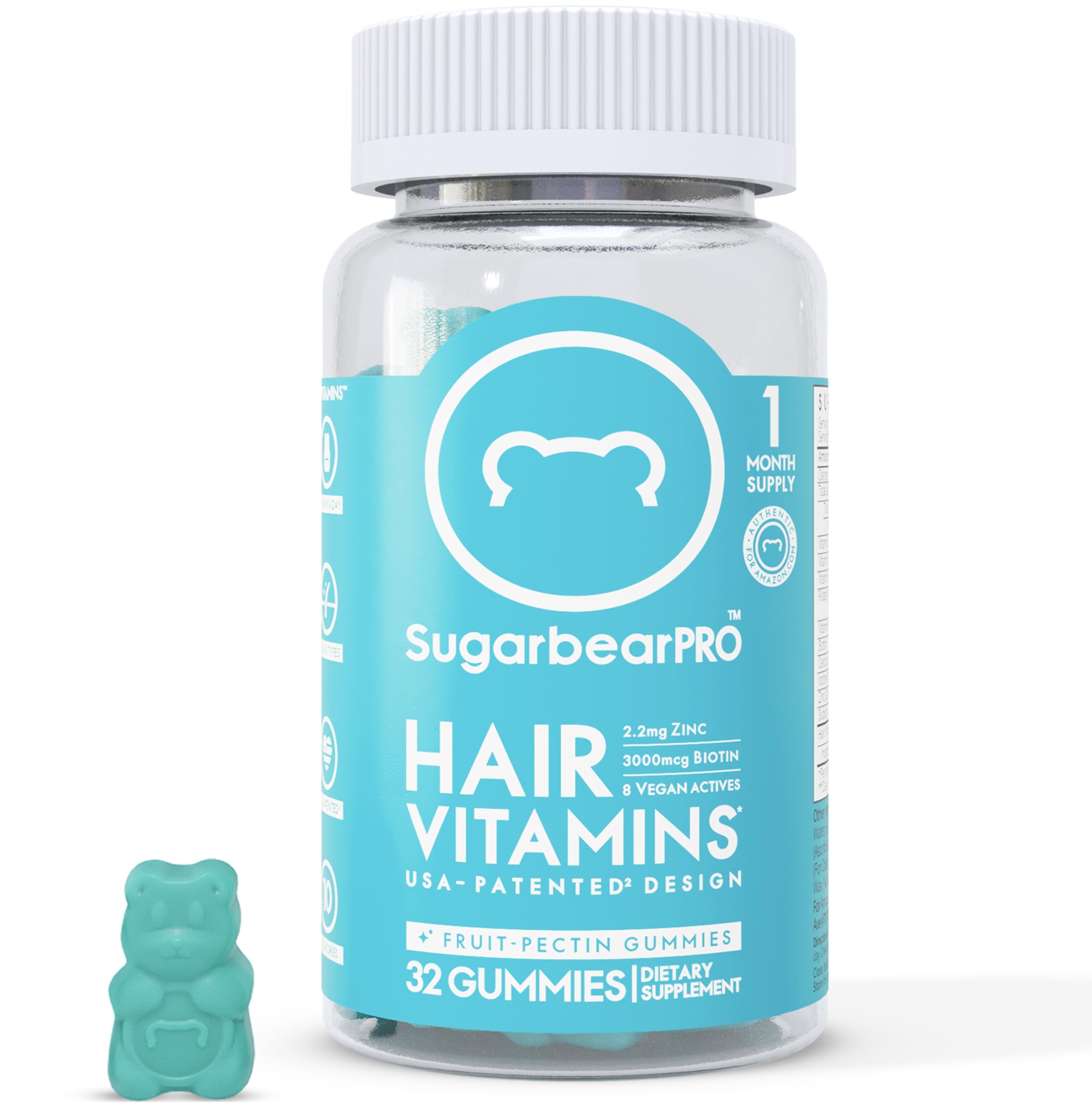 Foto 2 pulgar | Gominolas Veganas Para El Cabello Sugarbearhair Con Biotina, 1 Mes - Venta Internacional.