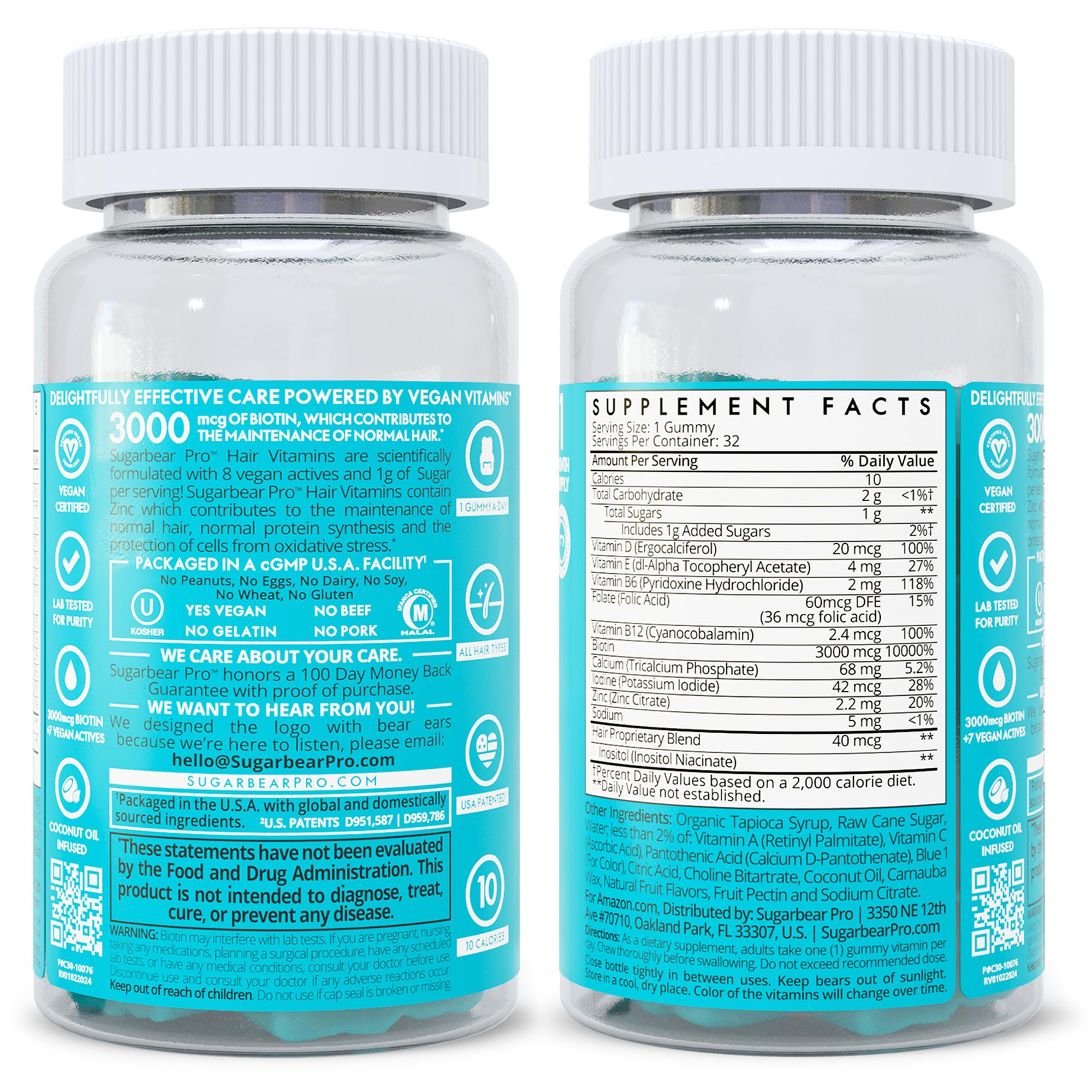 Foto 8 pulgar | Gominolas Veganas Para El Cabello Sugarbearhair Con Biotina, 1 Mes - Venta Internacional.