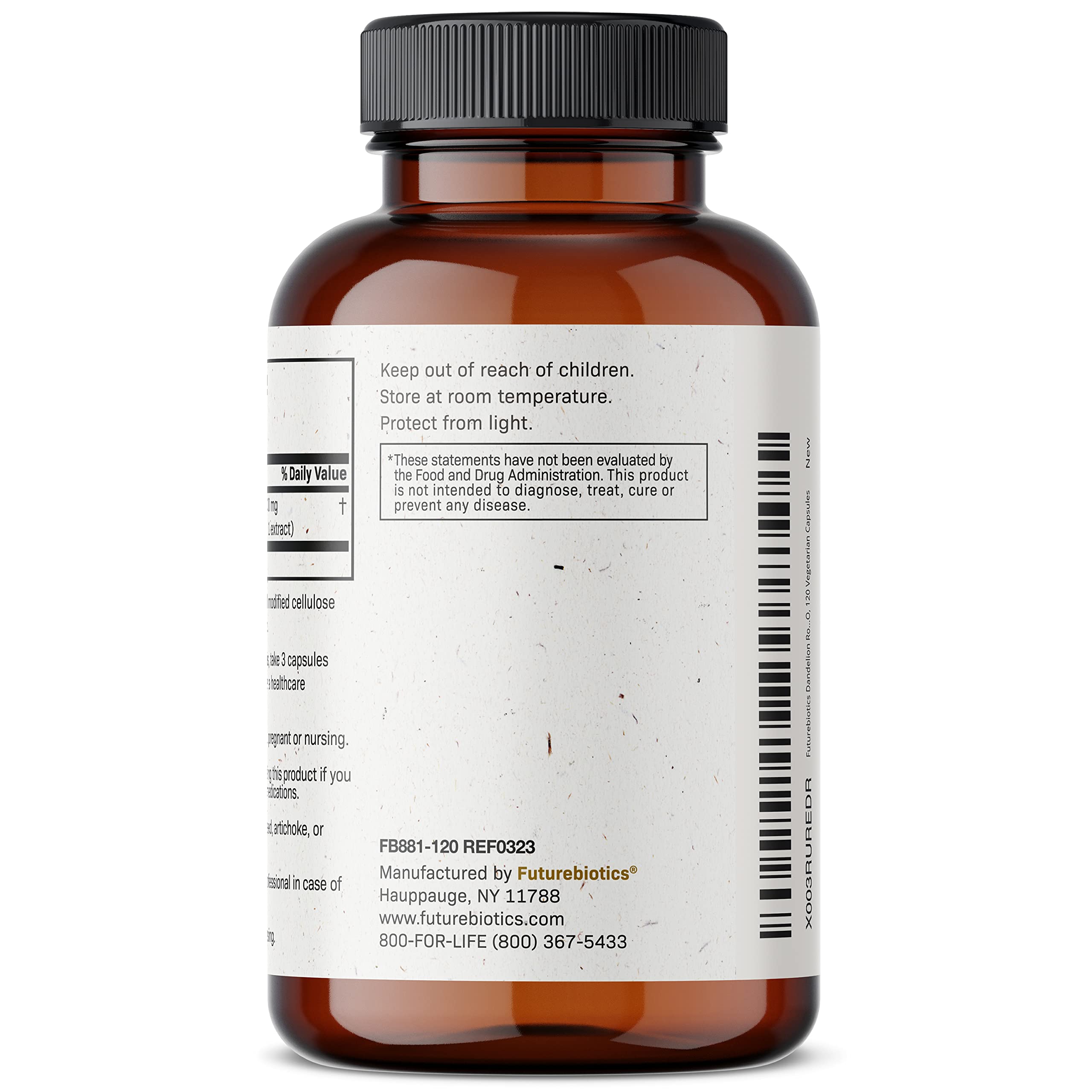 Foto 5 pulgar | Suplemento Futurebiotics De Raíz De Diente De León 1500 Mg 120 Cápsulas - Venta Internacional.