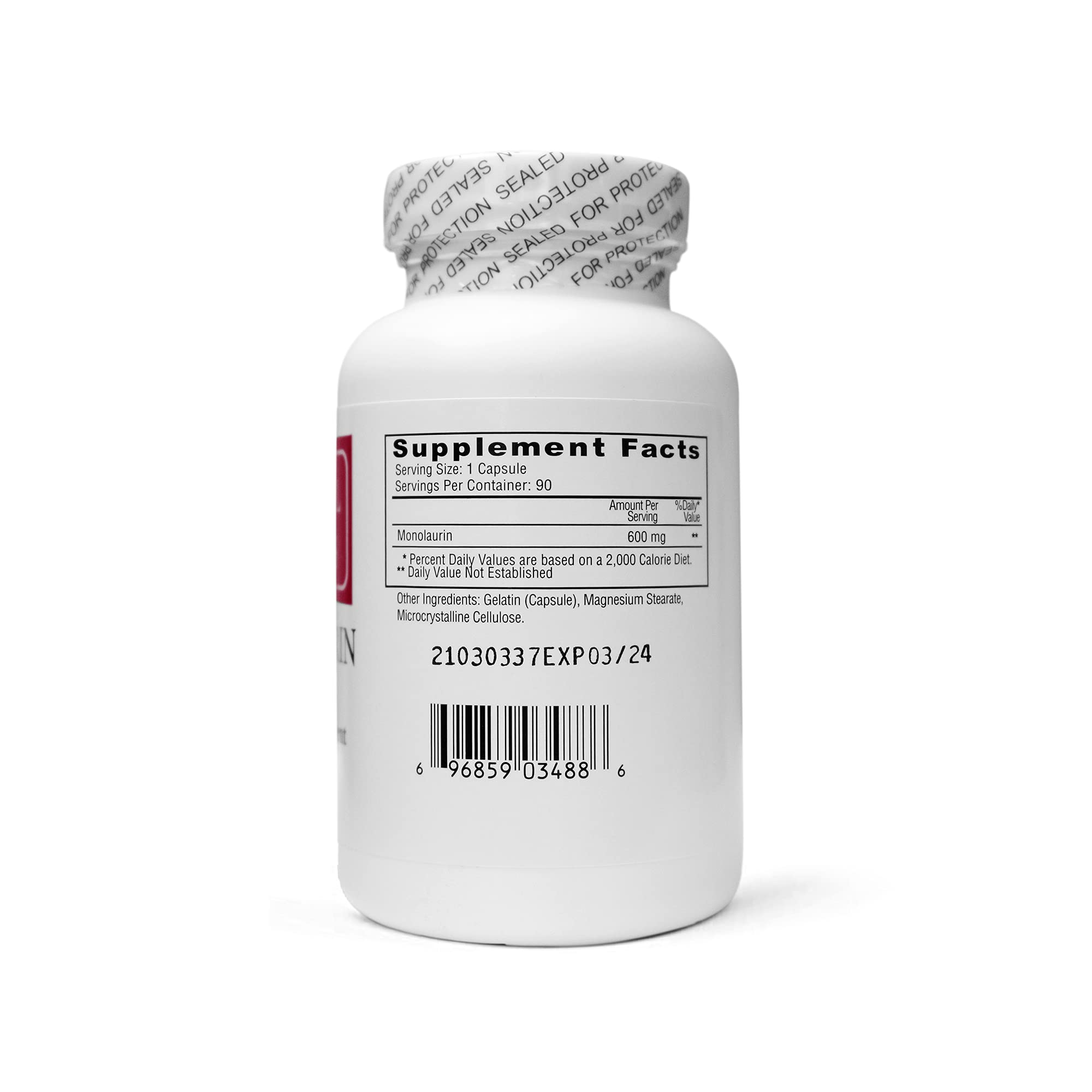 Foto 3 pulgar | Suplemento Ecological Formulas De Monolaurina 600 Mg 90 Cápsulas - Venta Internacional.
