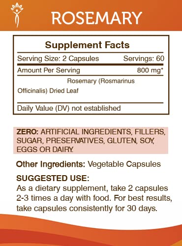 Foto 4 pulgar | Suplemento Secrets Of The Tribe Rosemary 120 Cápsulas 800 Mg - Venta Internacional.