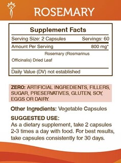 Foto 3 | Suplemento Secrets Of The Tribe Rosemary 120 Cápsulas 800 Mg - Venta Internacional.
