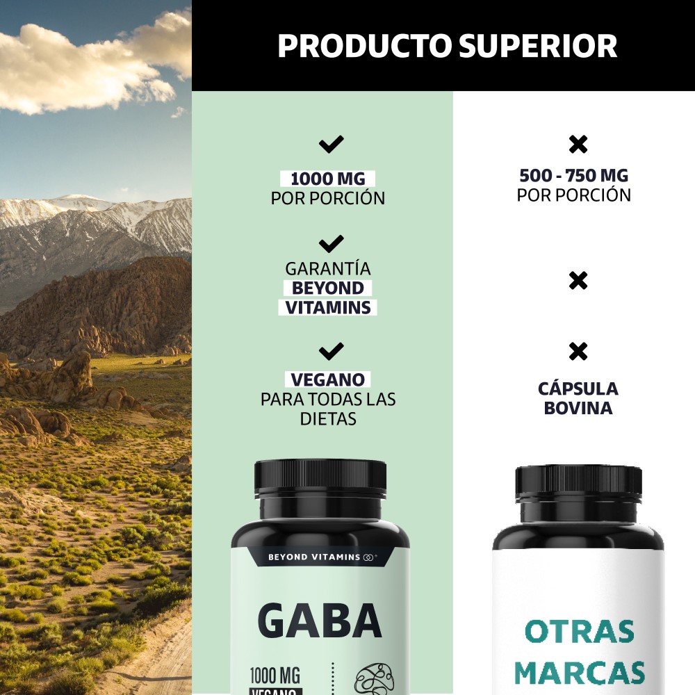 Foto 4 pulgar | Suplemento Alimenticio Beyond Vitamins Gaba 1000 Mg Aminoacidos 60 Cápsulas