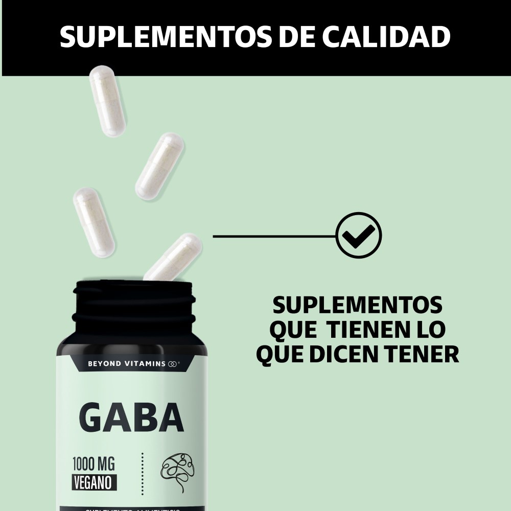 Foto 5 pulgar | Suplemento Alimenticio Beyond Vitamins Gaba 1000 Mg Aminoacidos 60 Cápsulas