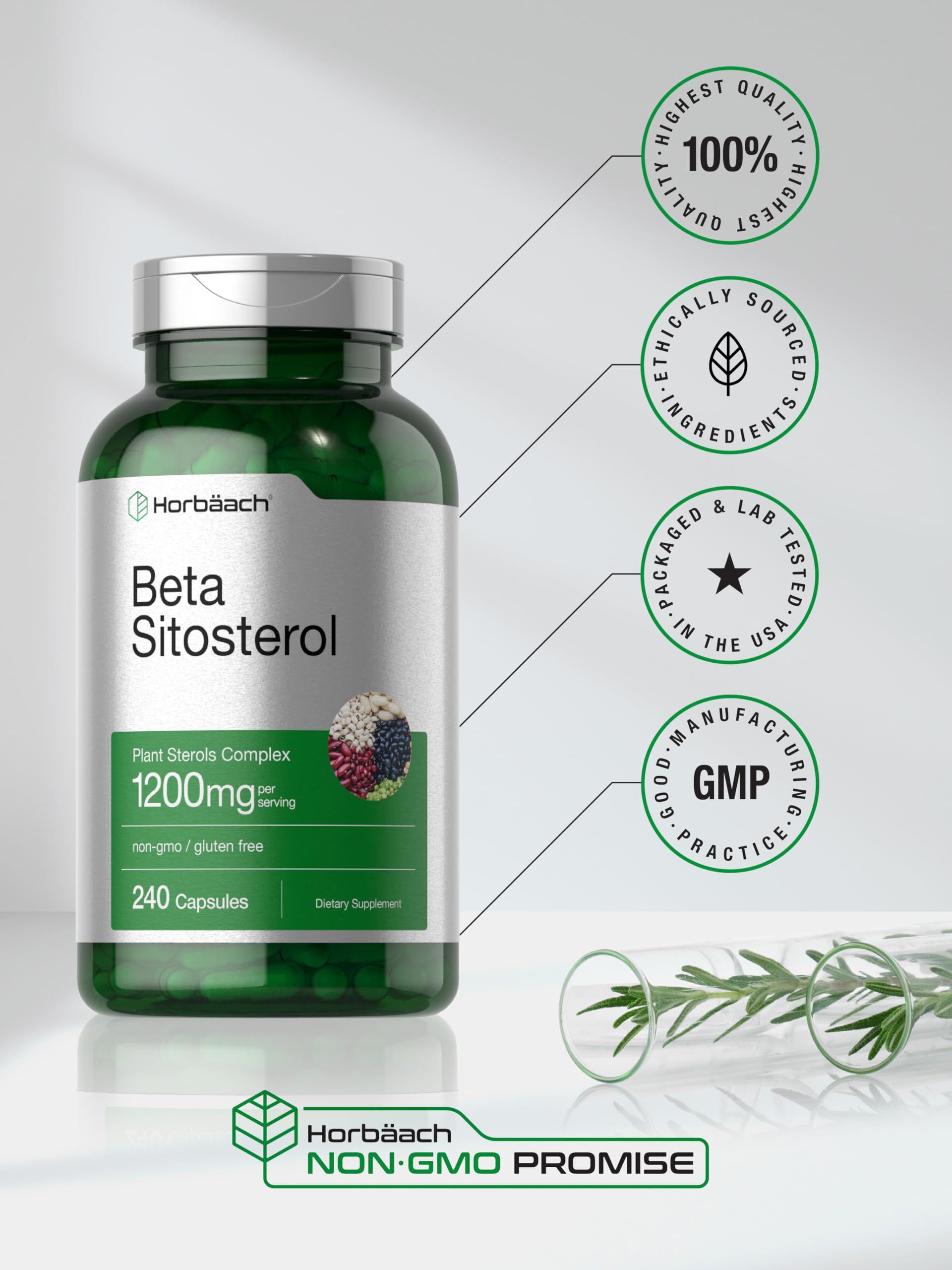 Foto 6 | Suplemento Horbäach Beta Sitosterol 1200 Mg 240 Cápsulas - Venta Internacional.