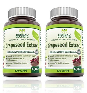 Foto 1 | Suplemento De Extracto De Semilla De Uva Herbal Secrets 400 Mg 120 Cápsulas - Venta Internacional.