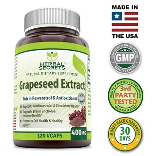 Foto 4 | Suplemento De Extracto De Semilla De Uva Herbal Secrets 400 Mg 120 Cápsulas - Venta Internacional.