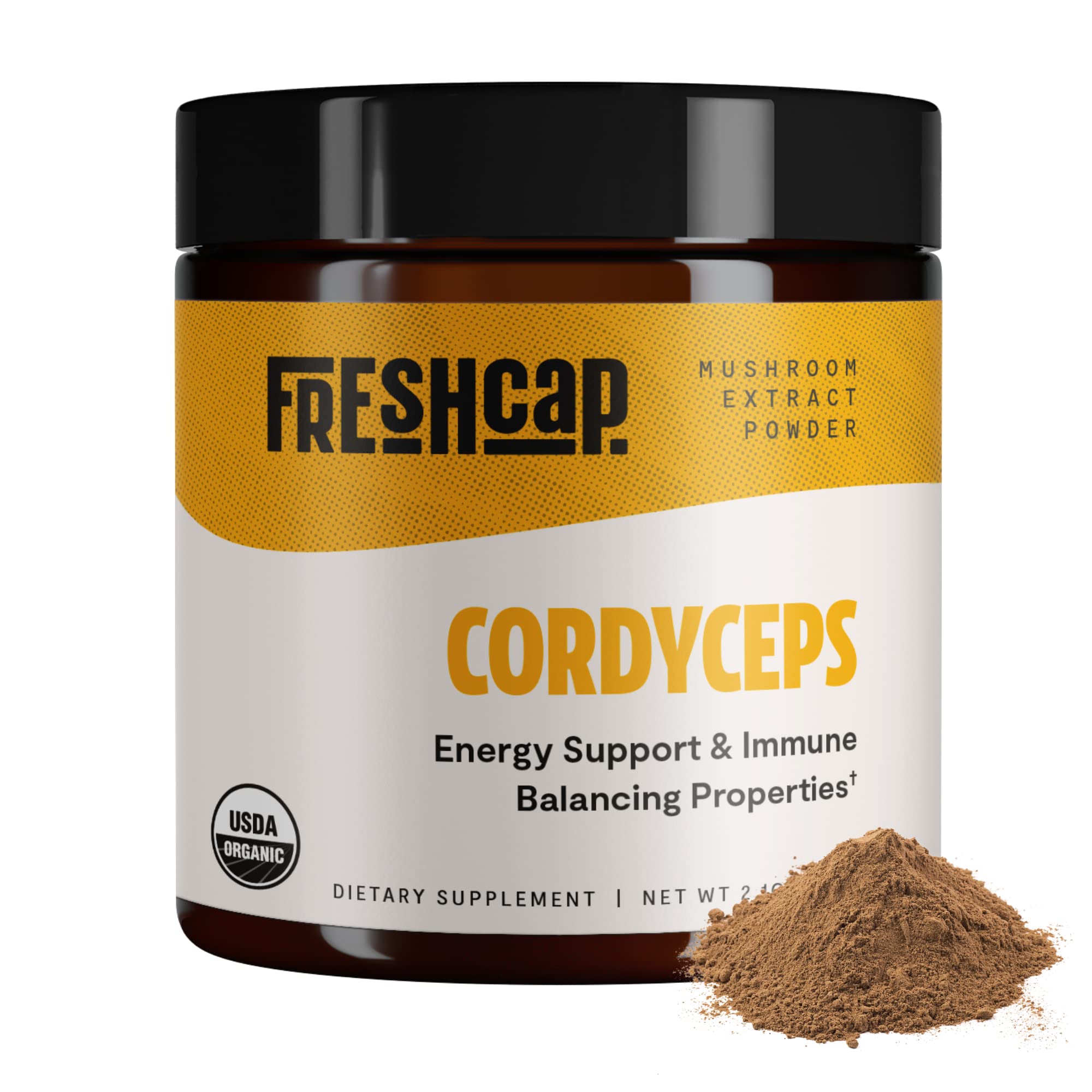 Suplemento De Extracto Orgánico De Hongos Cordyceps Freshcap 60 G - Venta Internacional.