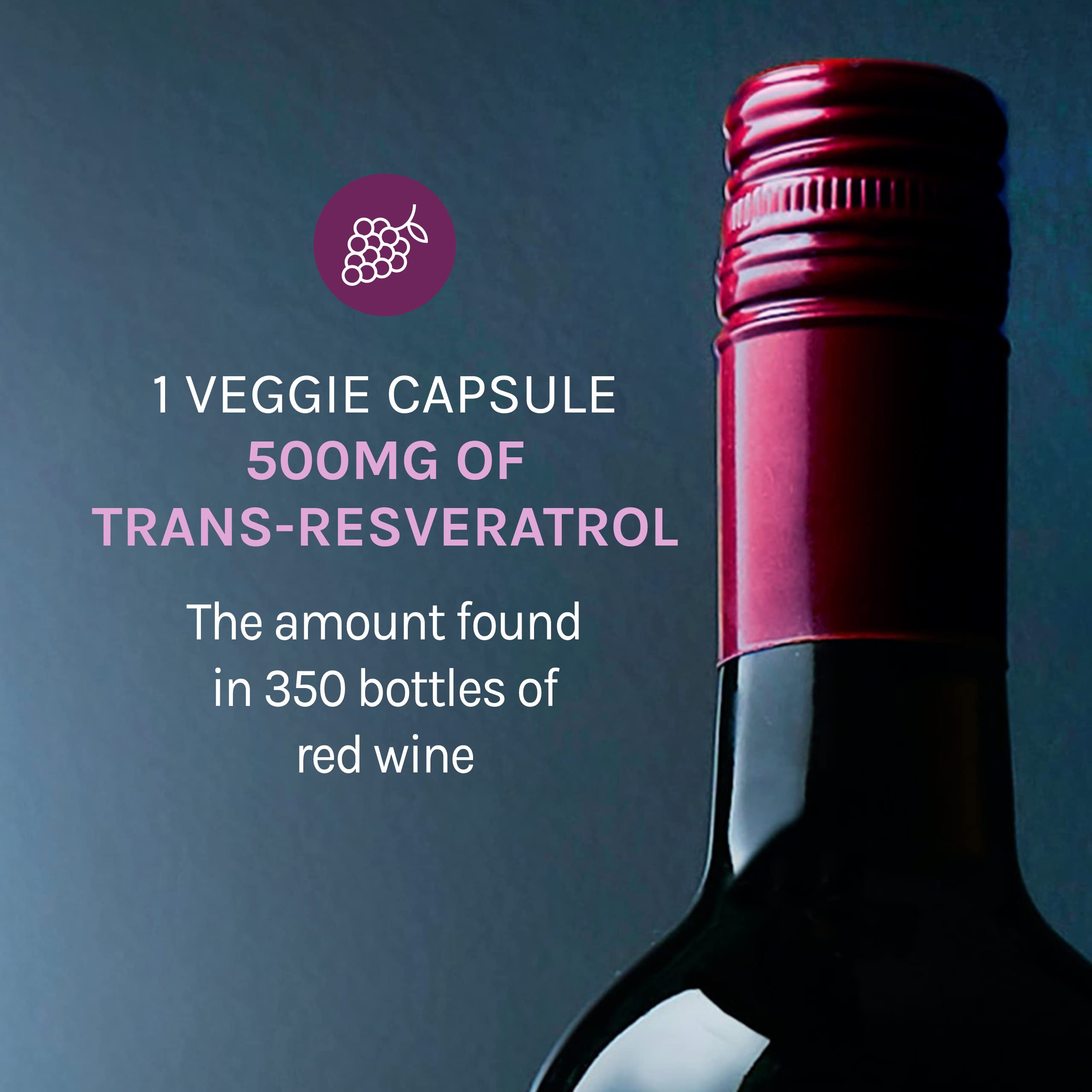 Foto 5 pulgar | Suplemento Reserveage Beauty Resveratrol 500 Mg 60 Cápsulas - Venta Internacional.