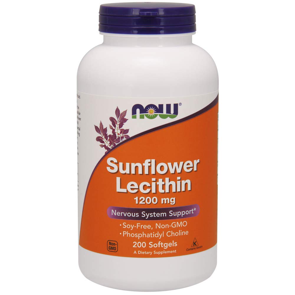 Suplemento Now Foods, Lecitina De Girasol, 1200 Mg, 200 Cápsulas Blandas - Venta Internacional.
