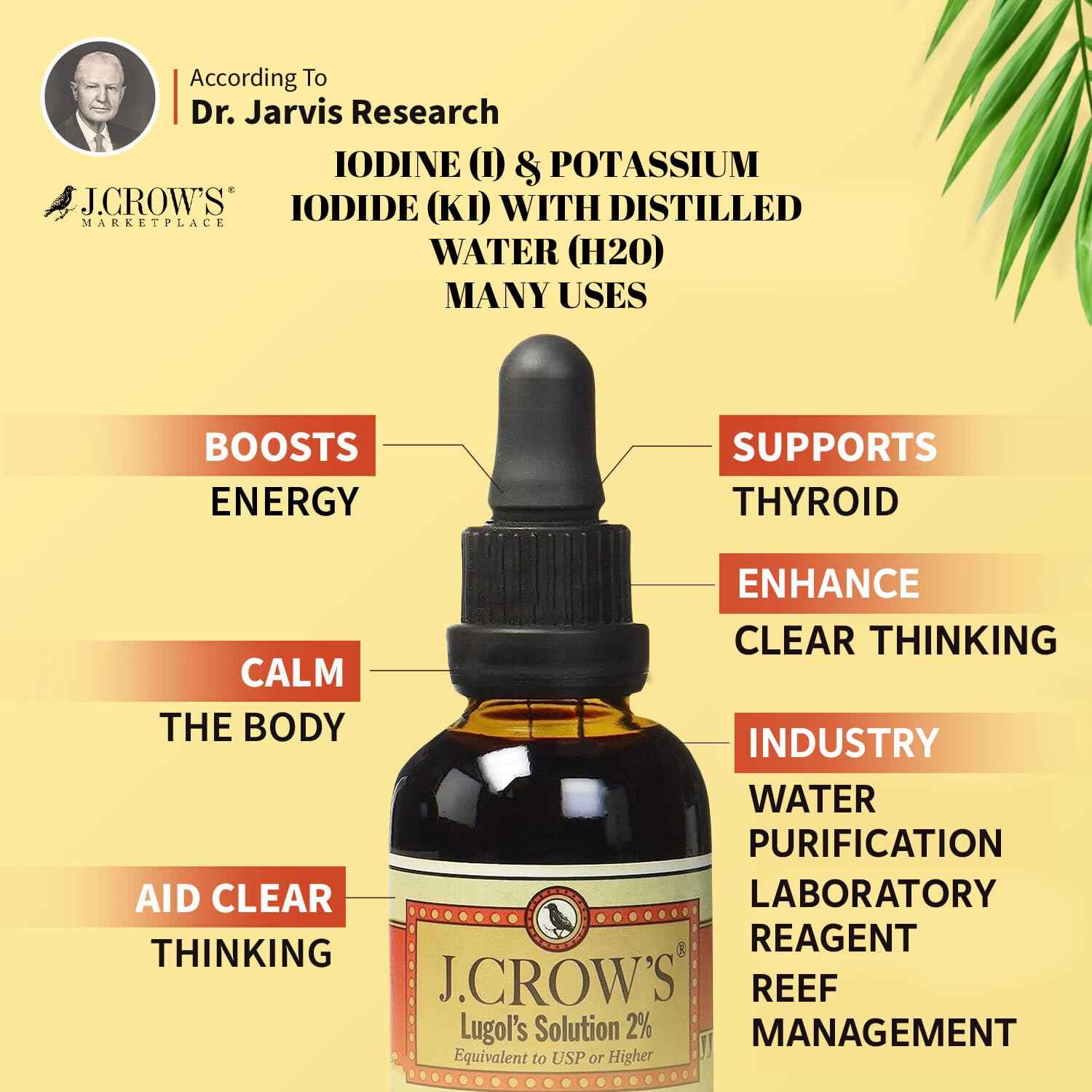 Foto 3 | Solución De Yodo J.crow's Lugol's 2% 60 Ml - Venta Internacional.
