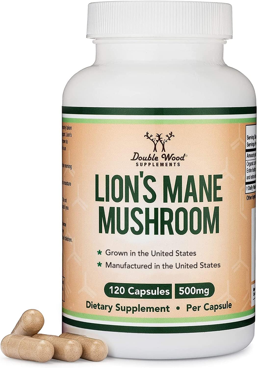 Foto 1 | Cápsulas De Hongos Supplement Lions Mane, 120 Unidades - Venta Internacional.