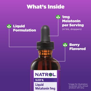 Foto 3 | Sleep Aid Natrol Sleep Liquid Melatonina, 30 Ml, 1 Mg, 15 Porciones - Venta Internacional.