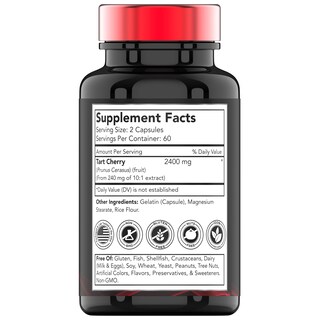 Foto 2 | Suplemento De Vitamina Tn, Extracto De Cereza Ácida, 2400 Mg, 120 Cápsulas - Venta Internacional.