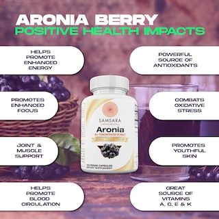 Foto 3 | Suplemento Samsara Herbs, Extracto De Bayas De Aronia 20:1, 120 Cápsulas - Venta Internacional.
