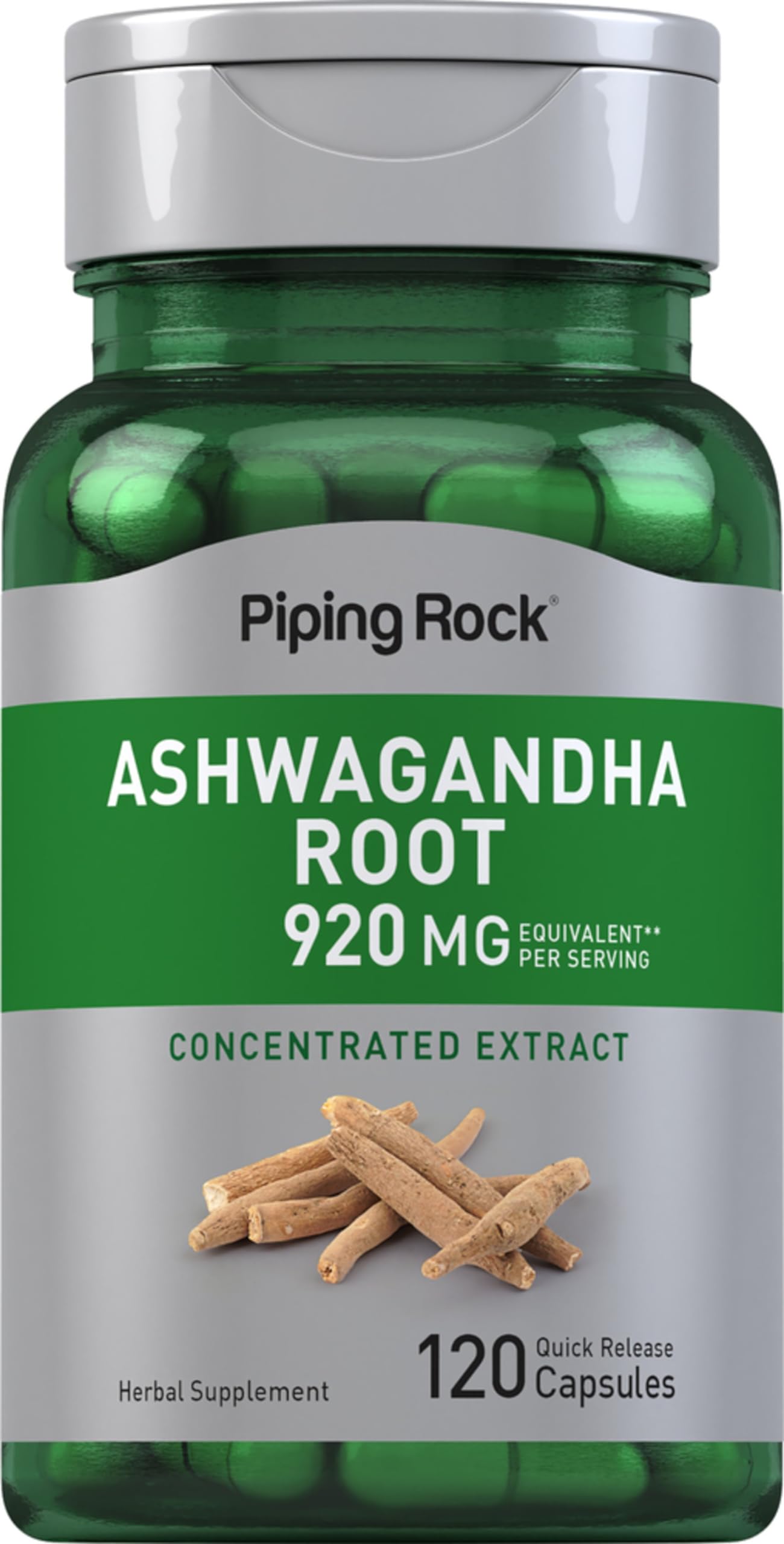 Foto 2 pulgar | Suplemento Piping Rock Ashwagandha 920 Mg 120 Cápsulas - Venta Internacional.